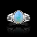 Aqeeq Brazil Premium Silver Ring for Men