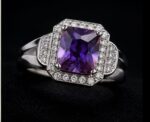 Zarkoon Kataila Purple Stone Premium Silver Ring for Men - Image 5
