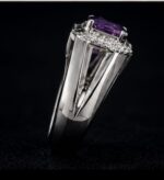 Zarkoon Kataila Purple Stone Premium Silver Ring for Men - Image 3