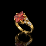 Kite Cut Red Gemstone Ring - Image 2
