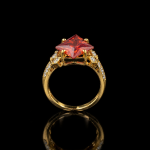 Kite Cut Red Gemstone Ring - Image 3